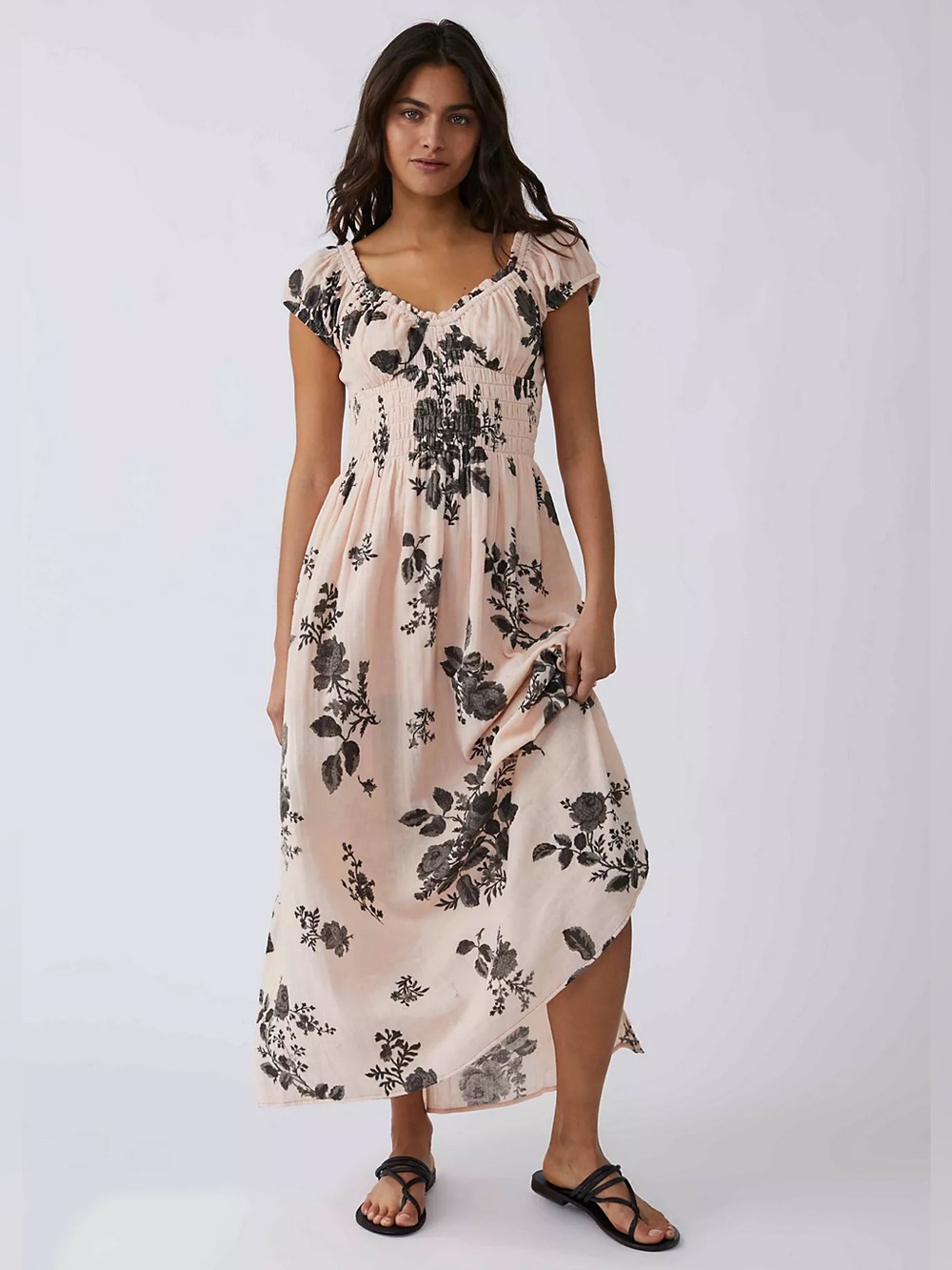 Free People Forget Me Not Maxi Dress in Pink